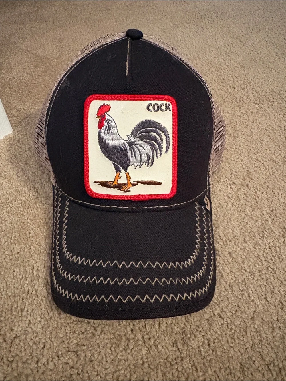 Goorin Bros Black and Tan Trucker Hat